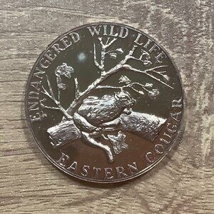 silver coin commemorative Eastern Cougar Canadian  .999 fine